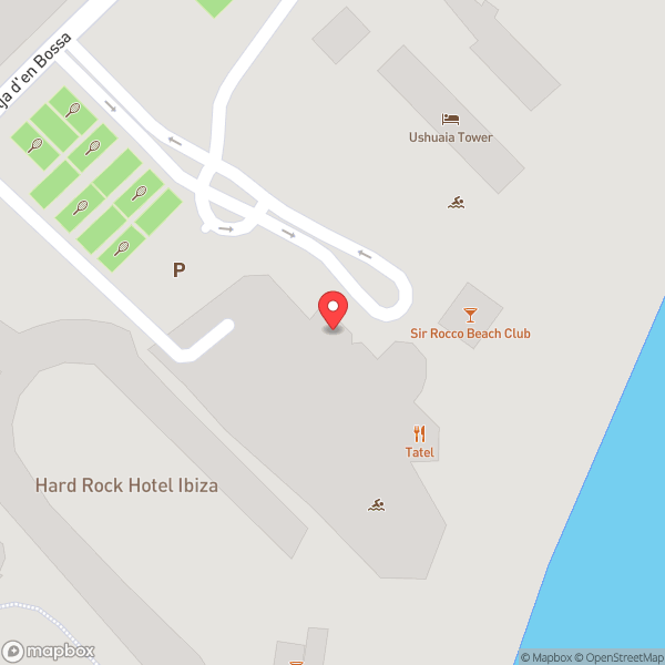 Map of The Beach Club - at Hard Rock Hotel Ibiza