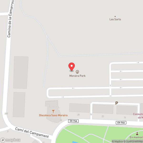 Map of Parque Atracciones Moraira
