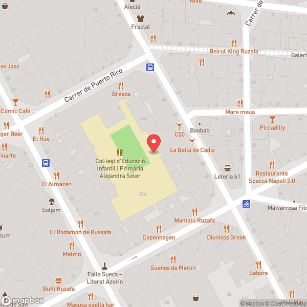 Map of La bella de Cádiz