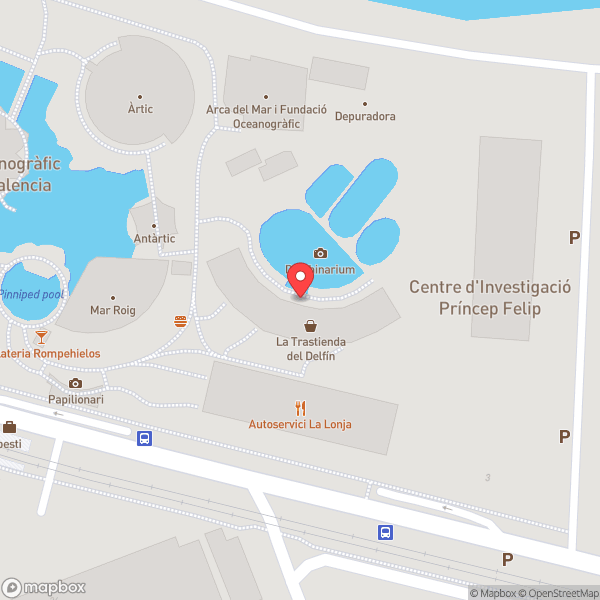 Map of Delfinari de l'Oceanogràfic