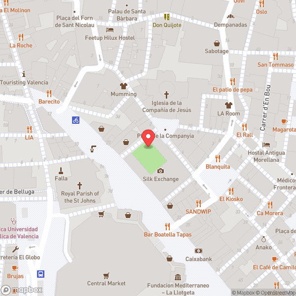 Map of Llotja de la Seda
