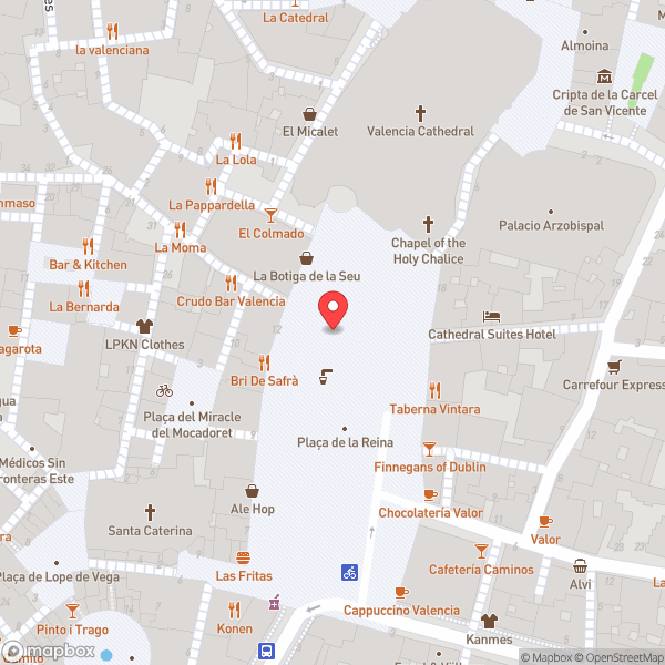 Map of Plaça de la Reina