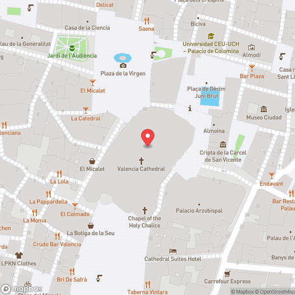 Map of Cathedral of Valencia (Catedral de València)