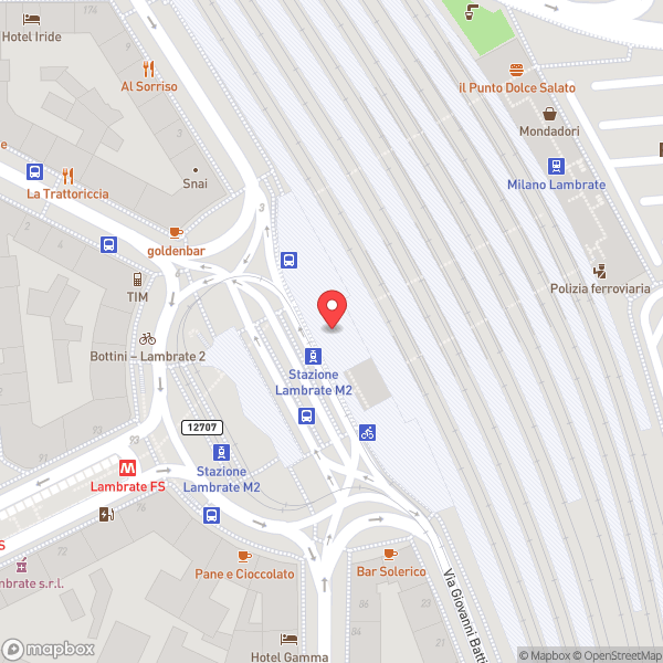 Map of Milano Lambrate Railway Station (Stazione Milano Lambrate)