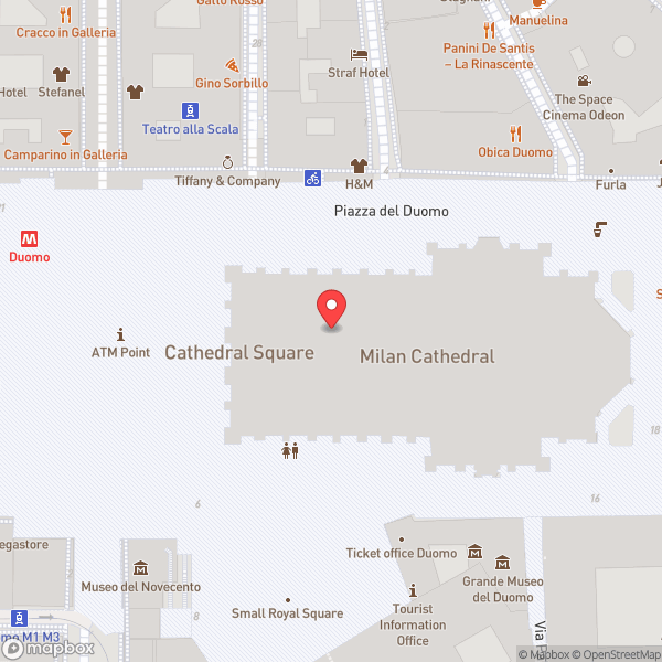 Map of Milan Cathedral (Duomo di Milano)