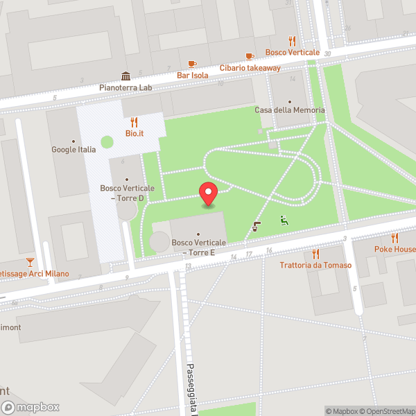 Map of Bosco Verticale