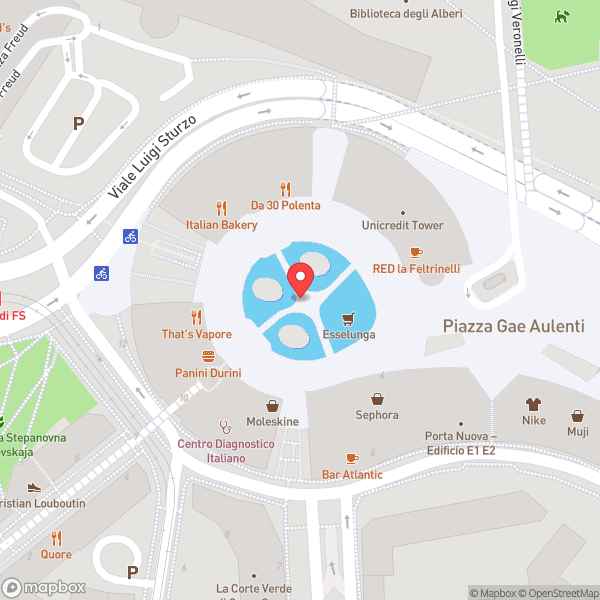 Map of Piazza Gae Aulenti