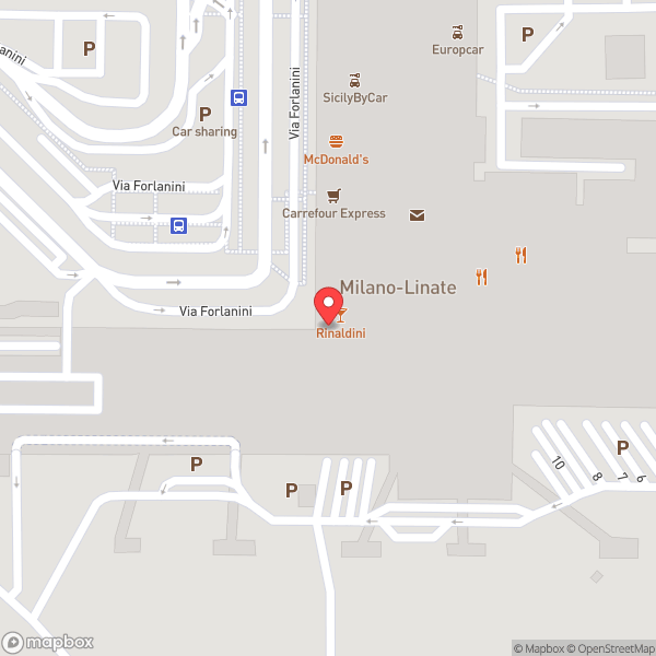 Map of Milan Linate Airport (LIN) (Aeroporto di Milano Linate)