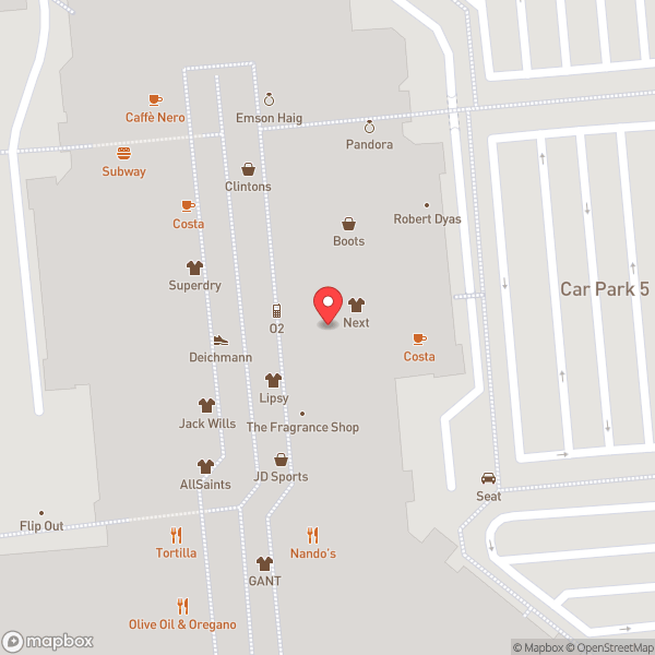 Map of Five Guys