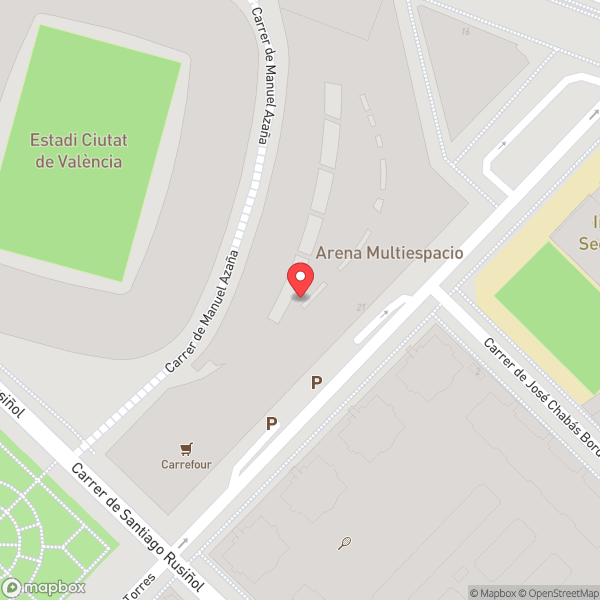 Map of BOMBON BOSS CC Arena Multiespacio