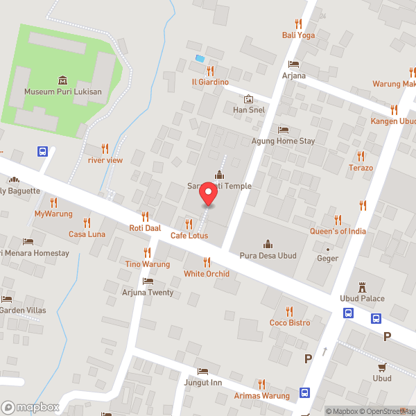 Map of Pura Taman Kemuda Saraswati