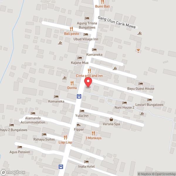 Map of Watercress Cafe Ubud