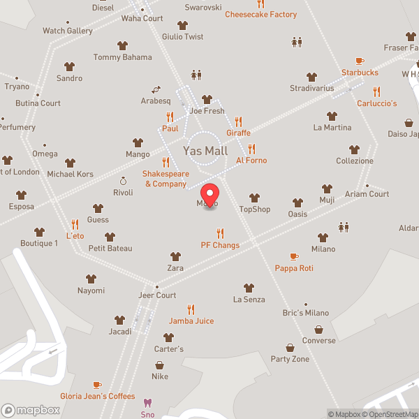 Map of The Cheesecake Factory (ذي تشيزكيك فاكتوري)