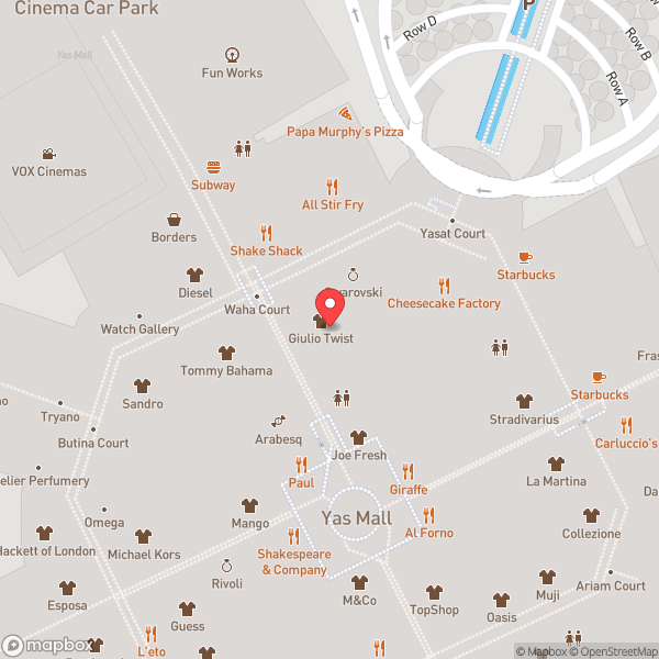 Map of Yas Mall (ياس مول)