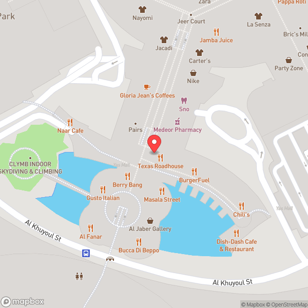 Map of Texas Roadhouse