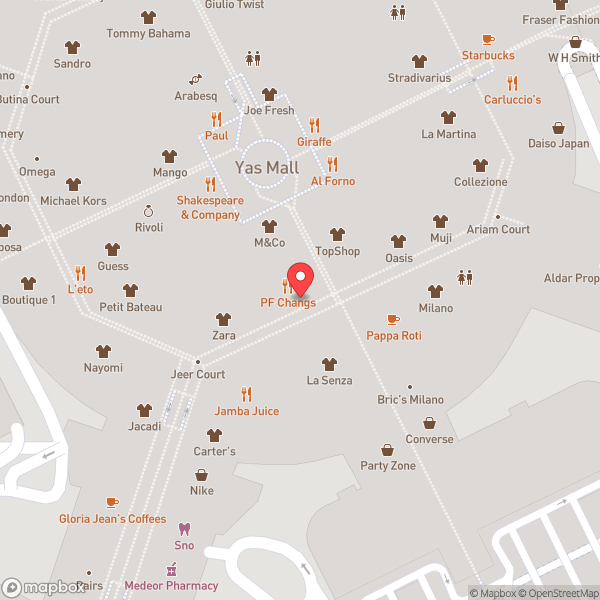 Map of P.F. Chang's