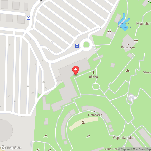 Map of Parque Acuático Aqualandia