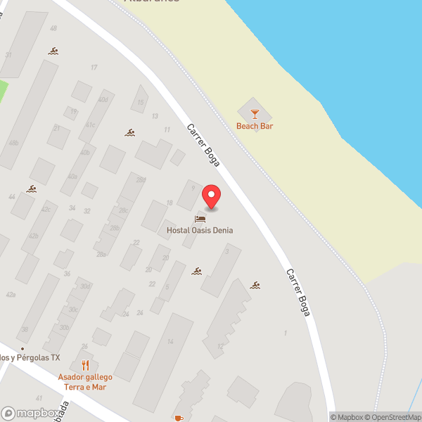 Map of Hostal Oasis