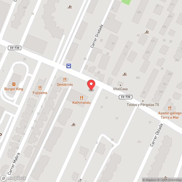 Map of Kathmandu restaurant & take away