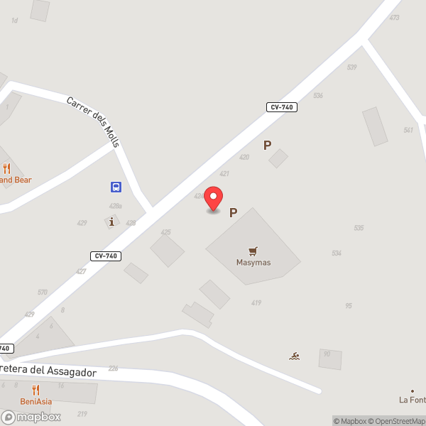 Map of Masymas supermercado Benitatxell