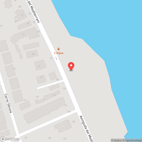 Map of L'Aigua Beach Club