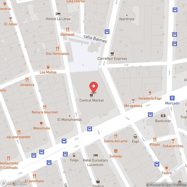 Map of Mercado Central de Alicante (Mercat Central d'Alacant)