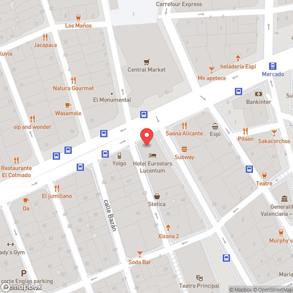 Map of Hotel Eurostars Lucentum