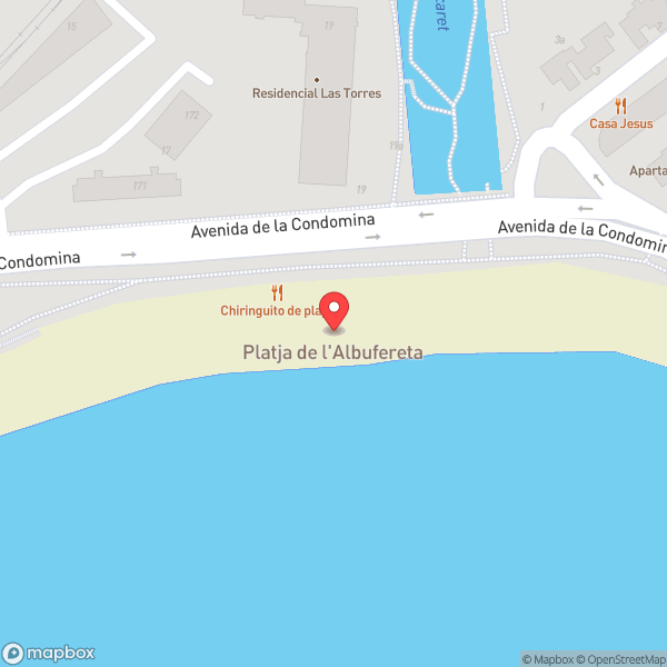 Map of Playa de la Albufereta