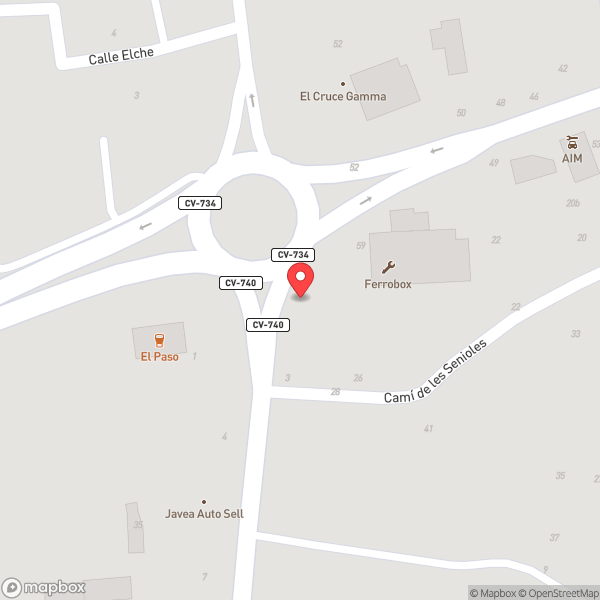 Map of Ferrobox Javea