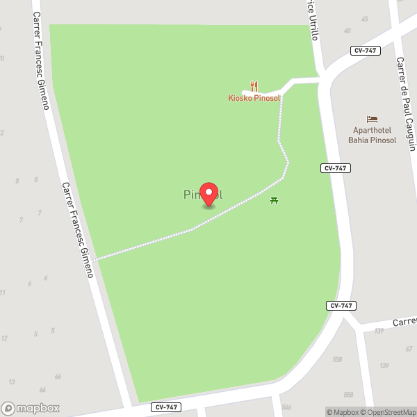 Map of Pinosol Park