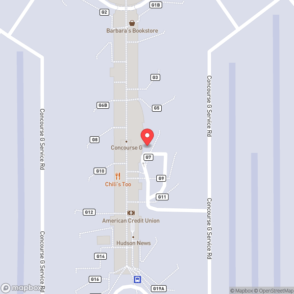 Map of American Airlines Admirals Club
