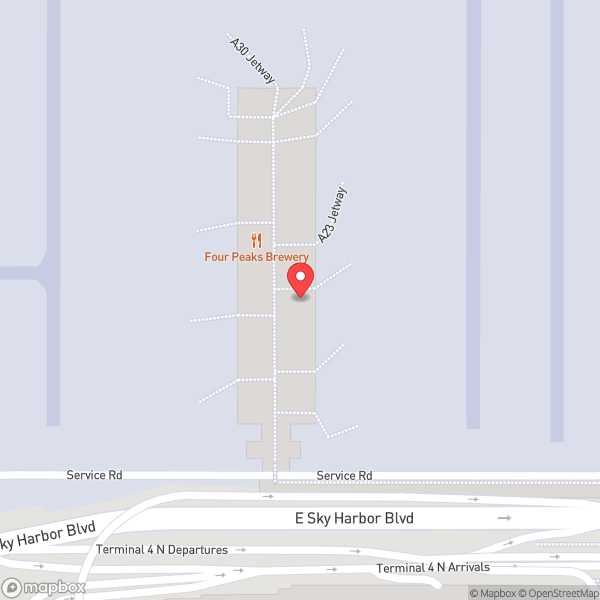 Map of American Airlines Admirals Club