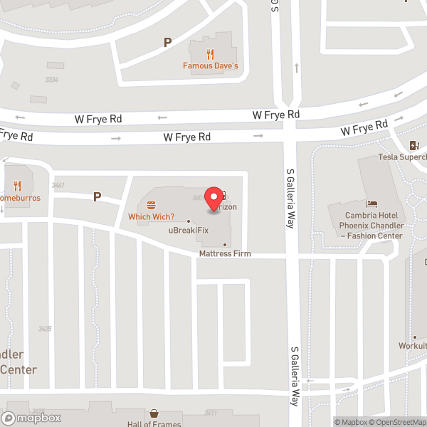 Map of Verizon Wireless