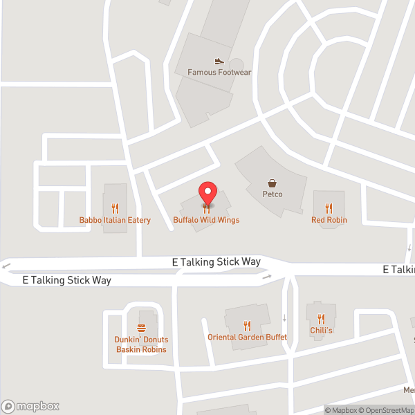 Map of Buffalo Wild Wings