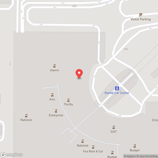 Map of Avis Rent A Car