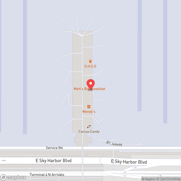 Map of American Airlines Admirals Club