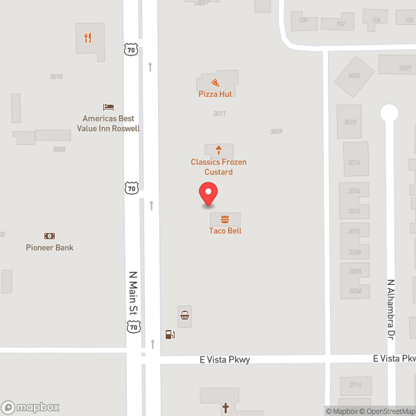 Map of Taco Bell
