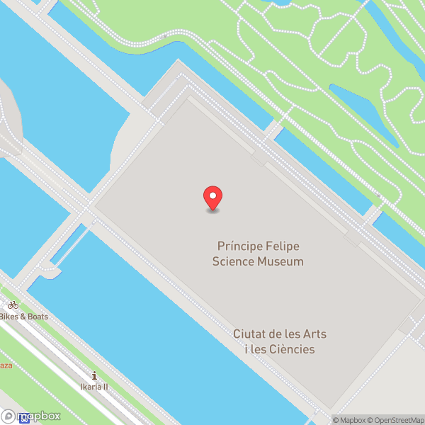 Map of City of Arts and Sciences (Ciutat de les Arts i les Ciències)