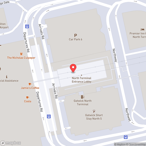 Map of North Terminal Shuttle Station