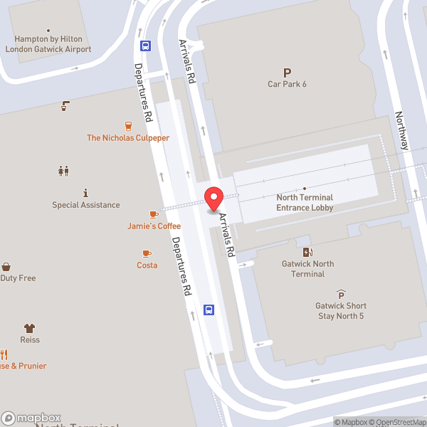 Map of Passenger Pick Up Car Park