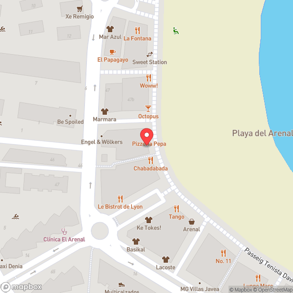 Map of Chabada Restaurant (Restaurante Chabada)