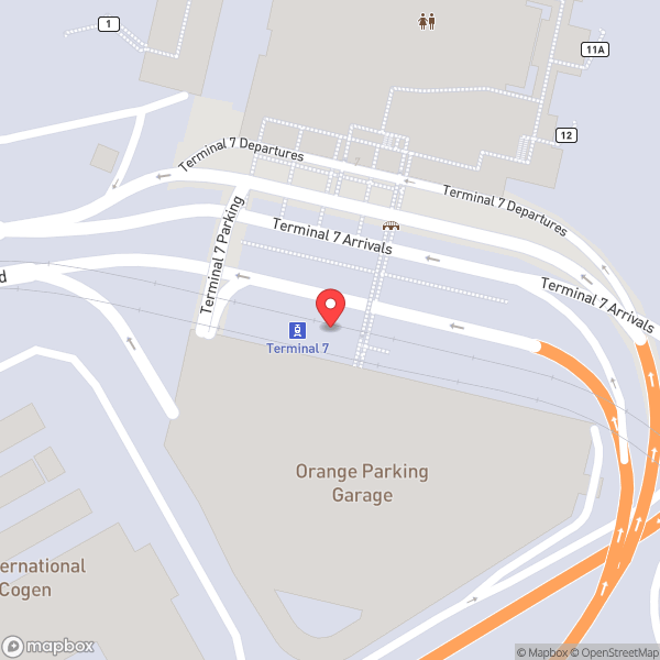 Map of JFK AirTrain - Terminal 7