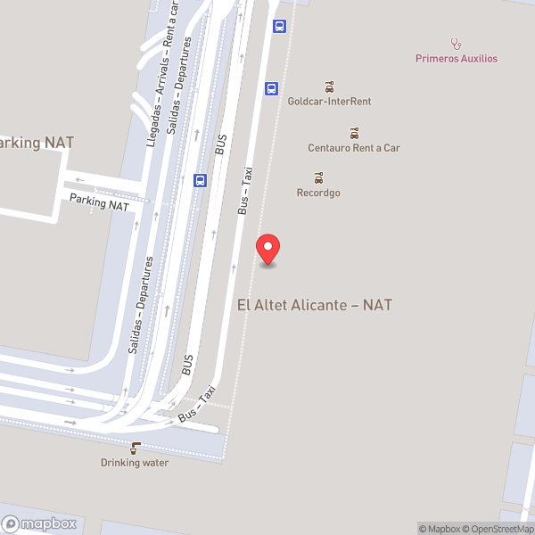 Map of Alicante-Elche Airport (ALC) (Aeroport d'Alacant-Elx)
