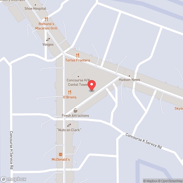 Map of American Airlines Admirals Club