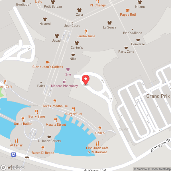 Map of Yas Island (جزيرة ياس)