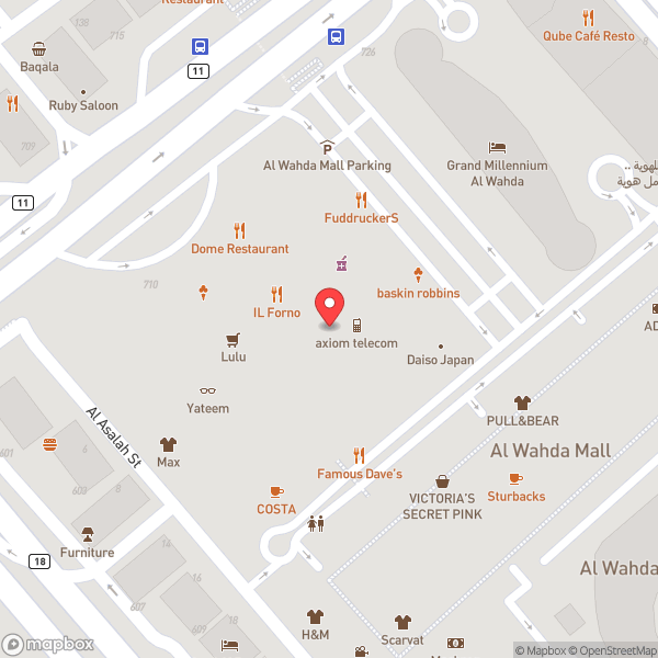 Map of Al Wahda Mall (الوحدة مول)
