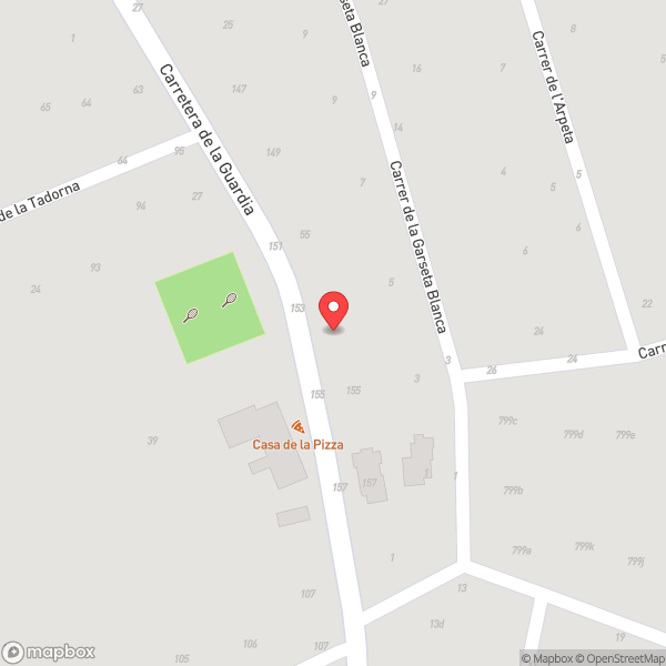 Map of Casa de la Pizza