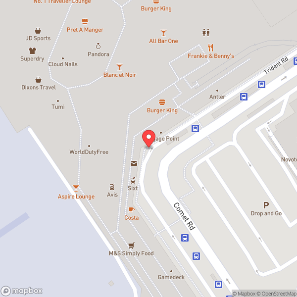 Map of Birmingham Airport (BHX)