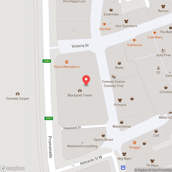 Map of The Blackpool Tower Eye
