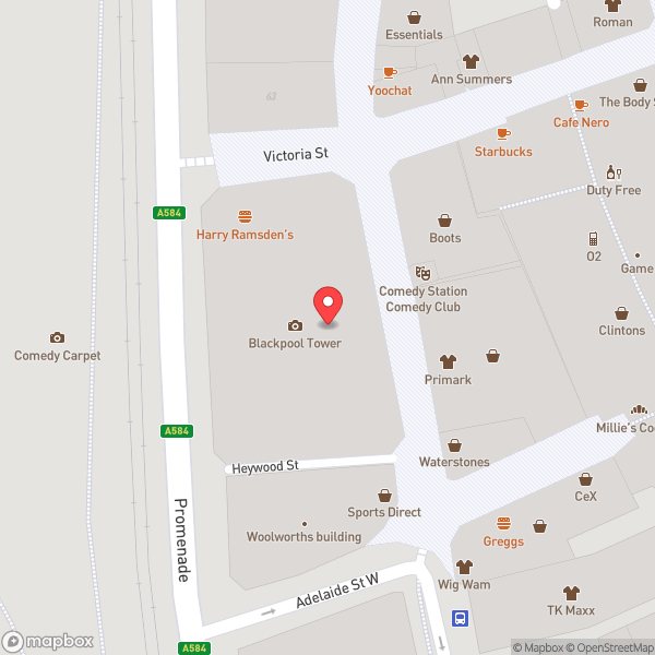 Map of The Blackpool Tower Dungeon